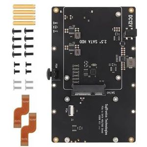 HIOPOIUYT X1008 PCIE Double Solid/Hard Disk Expansion Board Eenvoudige Installatie Snelle Snelheid Data Toegang Verbetert Voor RPI5 Board Opslag