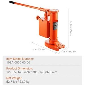 Vloerkrik, Hydraulische teenkrik 2,5 ton op teen Teenkrik Hefhoogte 5 ton bovenop Hefvermogen Machinekrik 0,8-5,3 inch Teenhoogte 8,9-13,4 inch Bovenkant,Krik hem op(Rotatable5T)