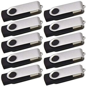 Groothandel, Lot, Bulk - 5/10/20 Pack Real Capaciteit Zwart USB Flash Drive Memory Stick Duim Opslag Pen Vouw U Schijf (1 GB, 20 stuks)