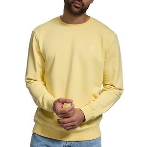 INDICODE Heren Holt Sweatshirt | Sweatshirt met ribboorden Pale Banana XL