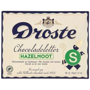 Droste - Chocolade Letter Melk Hazelnoot ""S"" - 135g