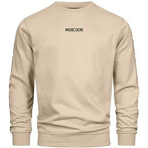 INDICODE JEANS Sweatshirt 'Korbin'  crème / zwart