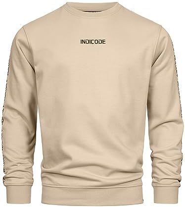 INDICODE JEANS Sweatshirt 'Korbin'  crème / zwart