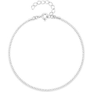 Dames goud wit goud 925 sterling zilver dubbele ketting armband sieraden(Color:Platinum_S925)