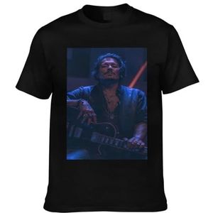 Viplili Johnny Actor Depp T-shirt Stars Graphic Tees Shirt Print Ronde hals Tops Korte Mouw T-shirt voor Mannen Vrouwen 8 Maten, Zwart, XXL