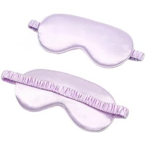 Vrouwen geïmiteerd zijde slaap oogmasker draagbaar reizen ooglapje dutje ooglapje rust blinddoek oogbedekking slaapmasker nacht oogmasker (lichtpaars, 3 stuks)