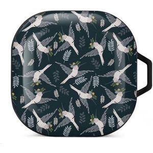 Flying Birds Oordopjes Hoesje Compatibel met Samsung Hard Shell Beschermhoes Zwart-Stijl
