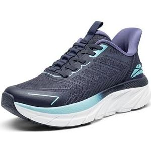 ALLSWIFIT Dames Trainers Slip On Wandelschoenen Running Comfortabele Tennis Ademend Antislip Atletische Gym Workout Cross Training Sneakers, Blauw N, 41 EU