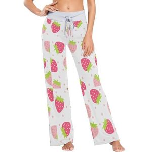 Mnsruu Dames pyjamabroek Leuke Aardbei Polka Dot, C225, M