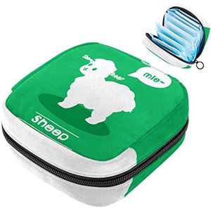 Kleine make-uptas,draagbare make-uptas,schaap,Travel Makeup Case Organizer for Women with Zipper