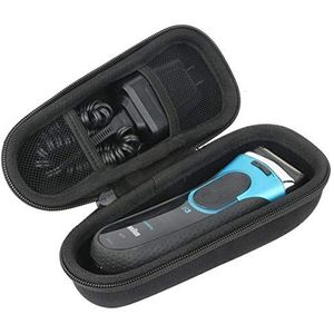 Khanka Hard Case draagtas voor Braun Serie 3 340s-4 3090 3030S 3020s Elektrisch Scheerapparaat met Oplaadbaar Grid voor Mannen, zwart.