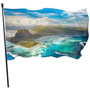 Vlag 90 x 150 cm, prachtige vlag van het meer veranda kamerdecoratie decoratieve vlag muurdecoratie strandvlaggen, voor feesten, carnaval, optocht