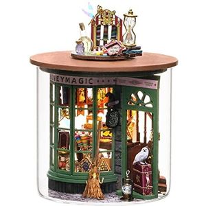 TOPBSFARNY 3D stereoscopische miniatuur poppenhuis kit montage speelgoed doe-het-zelf model houten meubels voor Valentijnsdag creatieve geschenken (The Magic Shop)