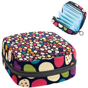 Kleurrijke Paaseieren Maandverband Opbergtas, Grote Menstruatie Cup Pouch met Rits, Menstruatie Pads Bag Store Panty Liners Tampons voor Meisjes Vrouwen