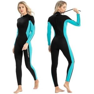 Neopreen duikpak voor dames, 3 mm, warm, koudebestendig, eendelig, met ritssluiting op de rug, zwemmen, surfen, maat XXL