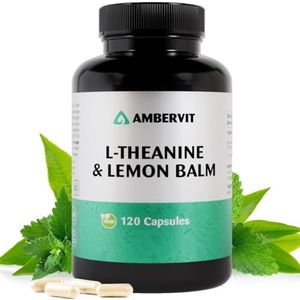 Ambervit - L-Theanine - 500 mg - 120 Capsules - Met Citroenmelisse - Veganistisch