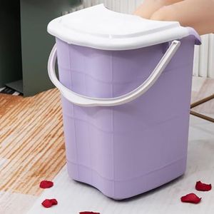 MegLob Hoog Voetbad Soak Tub, Verhoogd Weken Bekken Voor Het Hele Kalf, Dikke Plastic Voetbadbassin Voor Het Weken Van De Voeten, Pedicure Voetbad Spa Met Downpipe, Grote Voetkuip Emmer,A