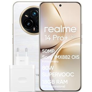 realme 14 Pro+ 5G Smartphone, 8+256GB, 50MP Sony IMX896 OIS Camera, Snapdragon® 7s Gen 3, Quad-Curve Bezel-less Display, 5260mAh Battery, 80W SUPERVOOC Fast Charging, Beige