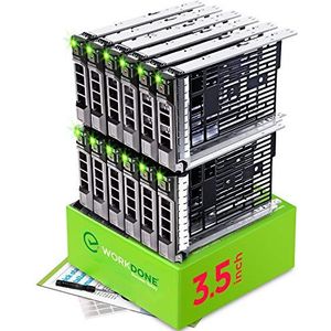 WORKDONE 12-Pack – 3,5"" Harde Schijf Caddy – Compatibel met de Dell PowerEdge geselecteerde 11e-13e gen. servers – Montagehandleiding - Etiketten – Schroevendraaier - Sterke schroeven voor lade