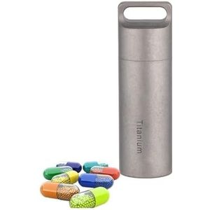 Pill dispenser Pill Container Titanium, EDC Waterproof Pill Case, Travel Pill Organizer Lightweight Daily Pill Fob Box (Size : M)