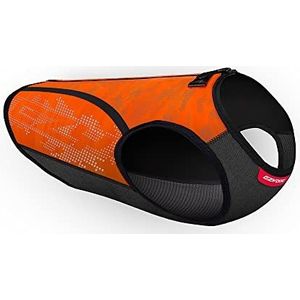 EzyDog Hondenjas waterdicht voor kleine, middelgrote en grote honden, hondentrui, fleece met veilige reflecterende strepen, Thermax hondenjas, hondenregenjas met buikbescherming (XL, oranje)