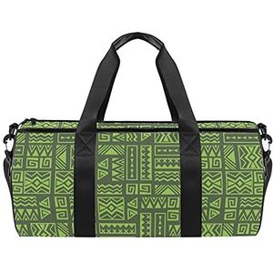 Reizen strandtassen, grote sport gym overnachting Duffle Bohemen Boho groene print schoudertas met droge natte zak