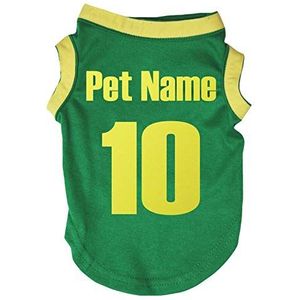 Petitebelle Personaliseer Nationaal Thema Shirt Puppy Hondenkleding (Groot, Brazil1)