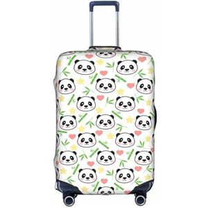 Wratle Koffer Cover Protectors Elastische Bagage Covers Past 18-30 Inch Bagage Hacker Era, Schattige Panda Bamboe Ster, M