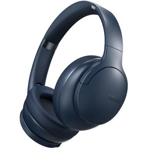 DOQAUS Draadloze hoofdtelefoon, bluetooth, tot 90 uur, over-ear met 3 EQ-modi, hifi-stereo, ingebouwde microfoon, opvouwbare draadloze hoofdtelefoon voor mobiele telefoons/iPad/laptops/pc, blauw