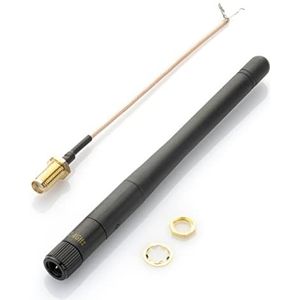 Technikkram 2400 MHz 2,4 GHz antenne kantel- en zwenkbaar SMA SMA voor Fritz Box, UniFi WLAN-router booster range extender gateway mini-PCI Express PCIE-netwerkkaart USB-adapter