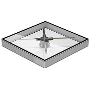 3D-hologram-fankit, 3D Holografische advertentiemachine Roteren Niete Eye Stereo Suspension Aerial Imaging Aluminium Legering Fan Screen WiFi Projector voor winkels, winkels, vakanties(Gris)