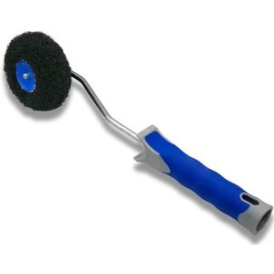 DEWEPRO Hoekpleisterroller voor rolplamuur, hoekroller voor binnenranden en gipskarton, speciale roller voor pasteuze plamuurmassa