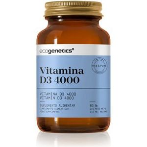 Ecogenetics Vitamine D3 4000-60 caps - Stimuleert het immuunsysteem, versterkt gewrichten en botten.