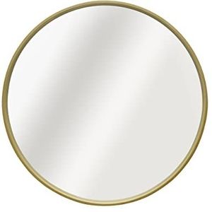 INSPIRE Ronde spiegel Nordik, wandspiegel, hangspiegel, beige, hout, diameter 62 cm, groot houten frame
