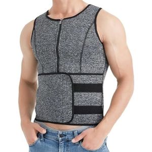 Kalttoy Mannen sauna zweet rits vest verstelbare taille trainer korset taille trainer