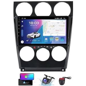 9 Inch Touchscreen Dubbel DIN Autoradio Compatibel met Mazda 6 2004-2015 met Carplay/Android Auto FM RDS DAB+ Autoradio WiFi 4G Carplay Android Auto Bluetooth 5.0 DSP(NF-6)