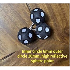 3D-scanner 1000 Punten 3D scanning markeerpunten Hand-held 3D scanner reflecteert het doelpunt binnen 6 buiten 10mm Super reflecterend Binnenmarkeringspunt Meetpunt Marker(10pcs ball)