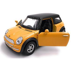 Welly Licentieproduct Mini Cooper Model Car 1:34-1:39 / OVP Geel
