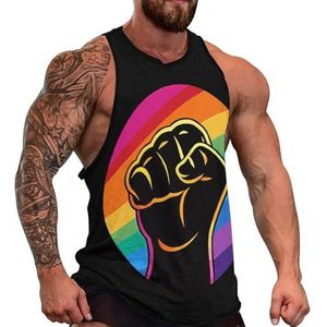 Black Pride Regenboog Vrede Mannen Tank Top Causale Mouwloze T Shirt Gym Atletische Spier Tee Strand Vest