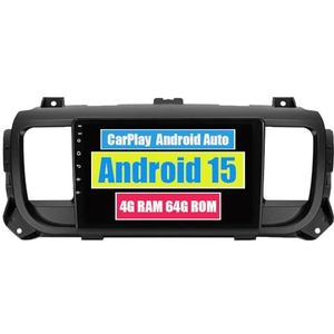 RoverOne Auto Stereo CarPlay Hoofd Unit voor Citroen Jumpy 3 SpaceTourer for Peugeot Expert 3 2016-2021 Android Auto Touchscreen Sat Navi Bluetooth WiFi Radio Speler