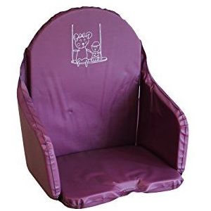 Looping Kinderstoelkussen PVC | Gemaakt in Frankrijk - Waterdichte coating | Zwarte bes