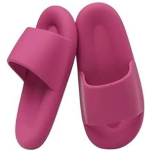 UBOHUZ Vrouwen Zachte Slippers Lichtgewicht Open Teen Antislip EVA Sandalen Indoor Outdoor Sneldrogende Badkamer Schoenen Voor Badkamer, Zwembad, rozerood, 38/39 EU