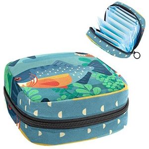 Zakperiode, draagbare rapporterende opbergtas voor maandverband, kinderen, Meerkleurig, 4.7x6.6x6.6 in/12x17x17 cm