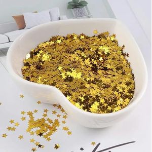 mm ster ultradunne pailletten nail art glitter mini paillette eo-vriendelijke PET-pailletten nageldecoratie manicure materiaal 10 g-massief donker goud-3 mm ultradunne ster