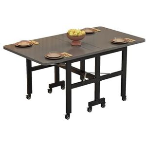 Opklapbare Eettafel, Bladtafel, Geschikt For Kleine Ruimtes, Ruimtebesparende Tafel Met Universele Wielen, Verlengde Eettafel, Geschikt For Keuken, Slaapkamer En Eetkamer (Color : Color 3, Size : 10