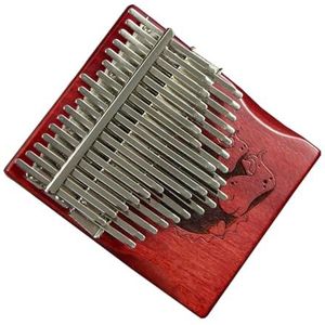 Rode Dubbellaagse Chromatische Kalimba 34-toetsen Draagbaar Duimpianotoetsenbord Muziekinstrument Kalimba-duimpiano (Color : 03)
