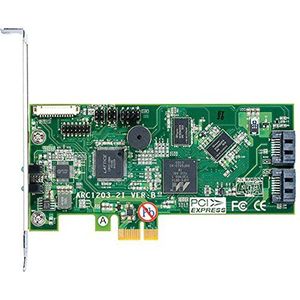 Areca 1203-2I 2-poorts PCIe x1 naar SATA RAID-adapter