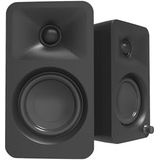 Kanto ORA 100W Powered Bi-amp Reference Desktop Computer Speakers w/Bluetooth 5.0 & USB-C | 100 Hz Crossover | Reference Quality Sound | Pair | Black