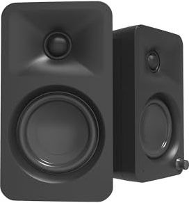 Kanto ORA 100W Powered Bi-amp Reference Desktop Computer Speakers w/Bluetooth 5.0 & USB-C | 100 Hz Crossover | Reference Quality Sound | Pair | Black