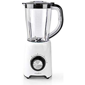 Nedis Standmixer / 800 W / 1,5 l / Kunststof / 2 snelheidsstanden / Zwart / Wit - Blender - Wit - Zwart